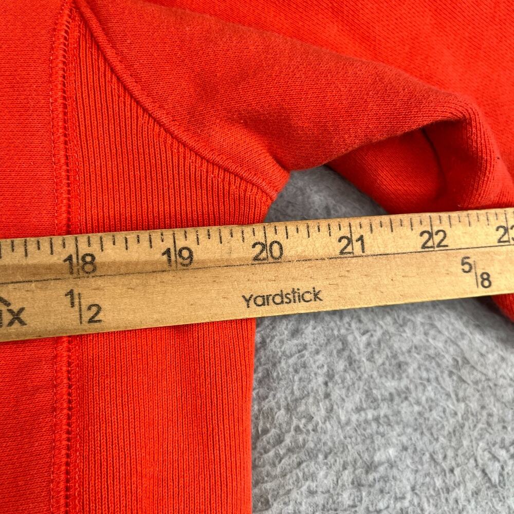 Champion Reverse Weave Sweatshirt Small Bright Orange Casual Logo Mens - Picture 6 of 10